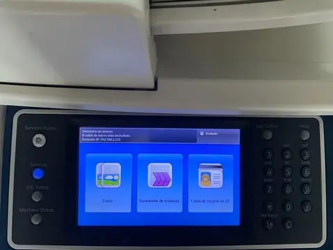 Panel táctil de una multifuncional Xerox